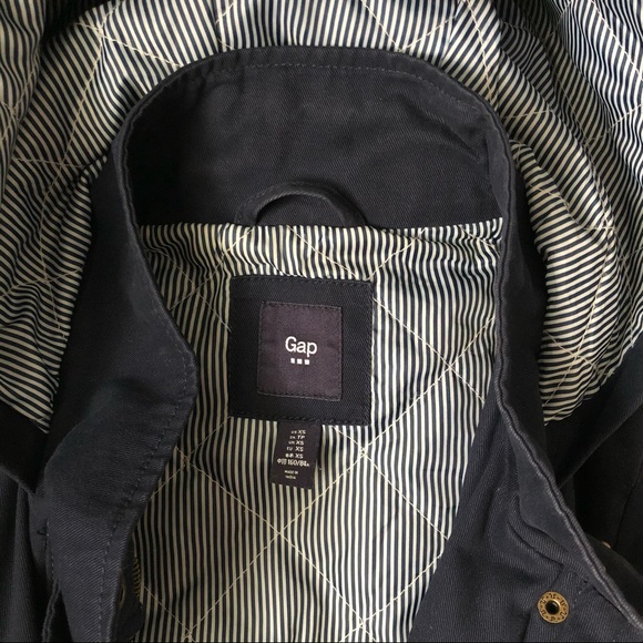 GAP Longline Utility Jacket w Stripe Quilt Lining - Picture 4 of 6